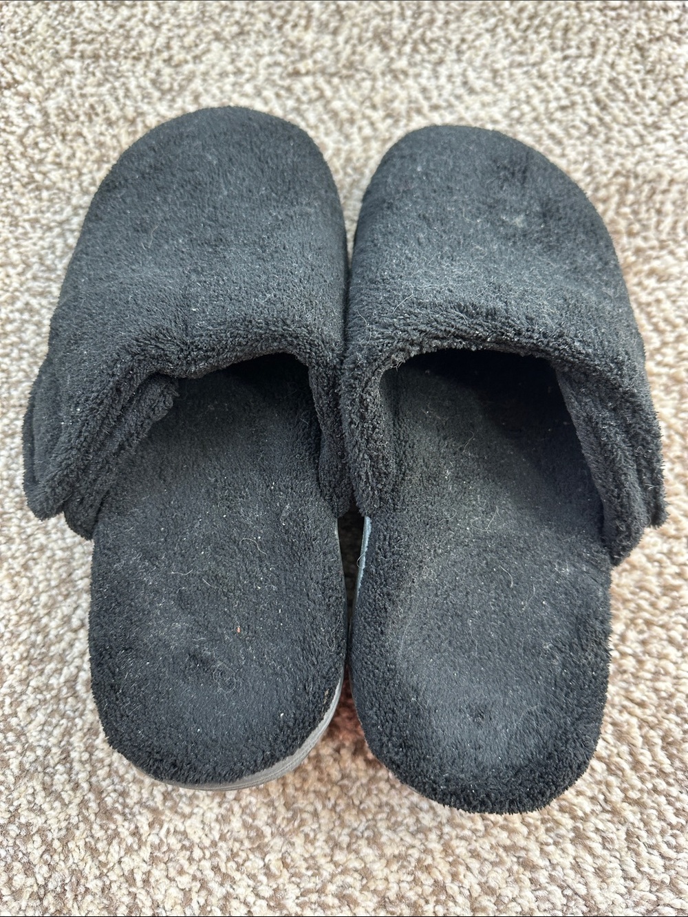 Vionic Black Plush Slide Slippers - Picture 3 of 5
